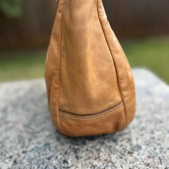 Vintage Coach Tan Leather Ergo Pleated Hobo Satchel 12240 - Picture 7 of 11